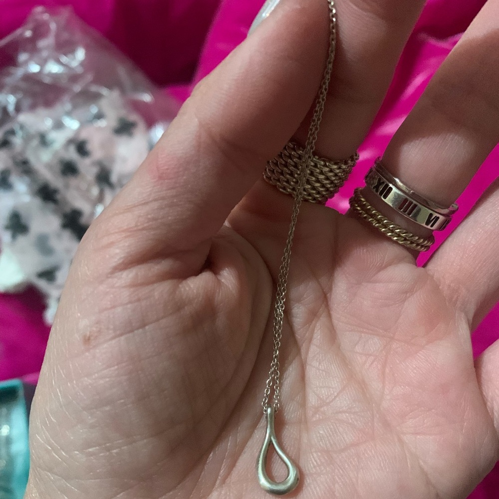 Tiffany and co Elsa Peretti Open Teardrop Necklace